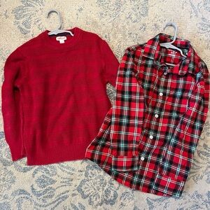 Cat & Jack Boys Sweater and Button Down Shirt Bundle (6/7)